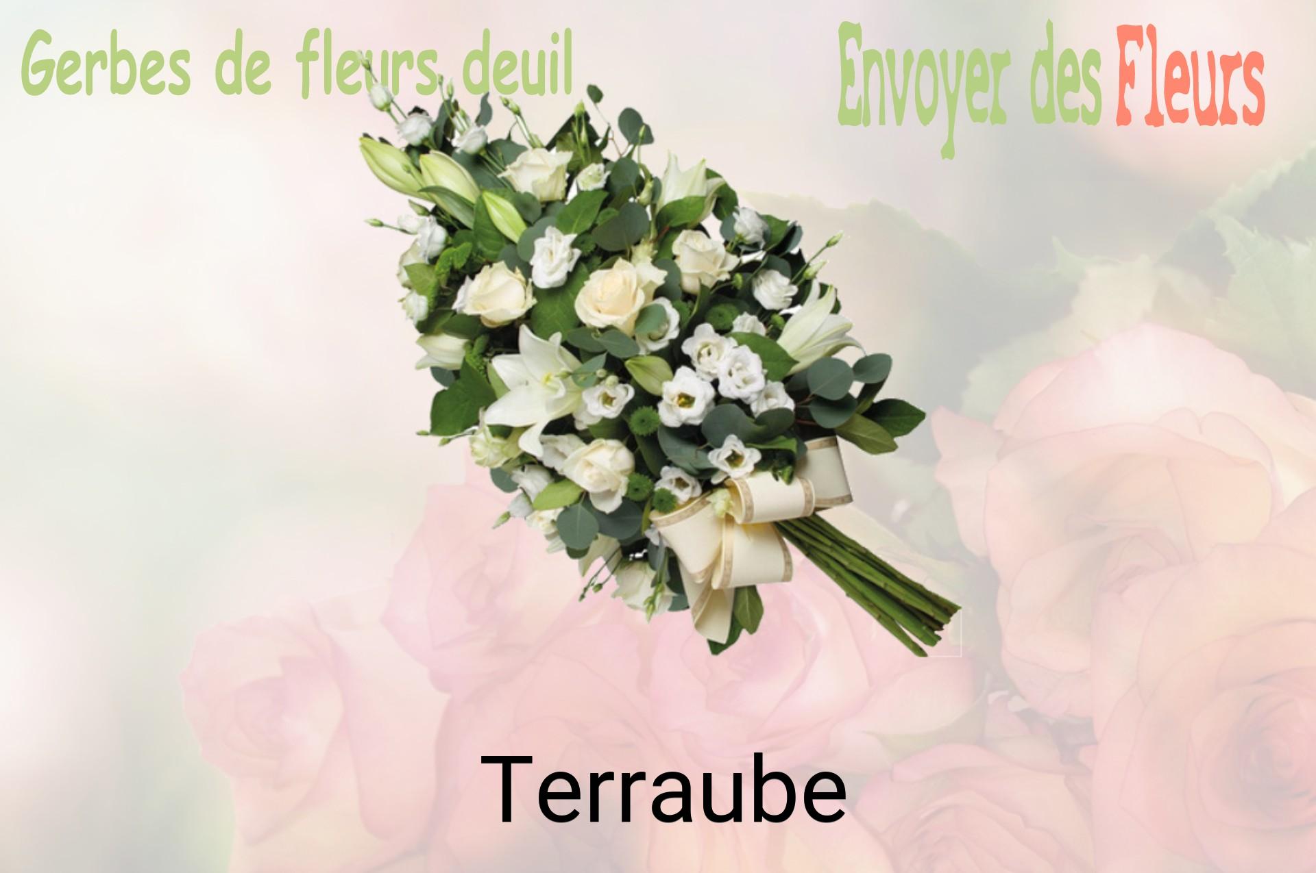Gerbe de fleurs de deuil livrée à Terraube